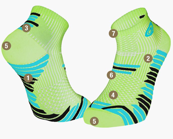 Socks Trail Elite green/blue
